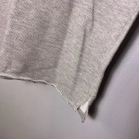 Soft Surroundings Womens Pullover Hoodie Sz XL Gray Pique Knit - Picture 9 of 16